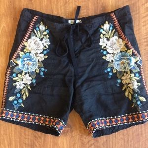 Johnny Was linen shorts